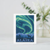 Carte Postale Lumières du Nord - Juneau, Alaska (Debout devant)