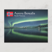 Carte Postale Lumières du Nord Norvège (Devant)