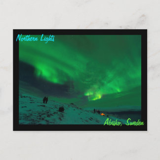 Carte Postale Lumières du Nord sur Abisko Suède