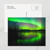 Carte Postale Lumières du Nord sur le lac (Devant / Derrière)