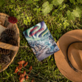 Carte Postale Lumières du Nord sur une maison charmante à Noël