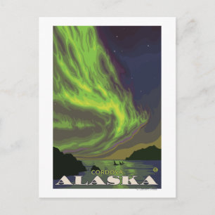 Carte Postale Lumières et orques du Nord - Cordova, Alaska