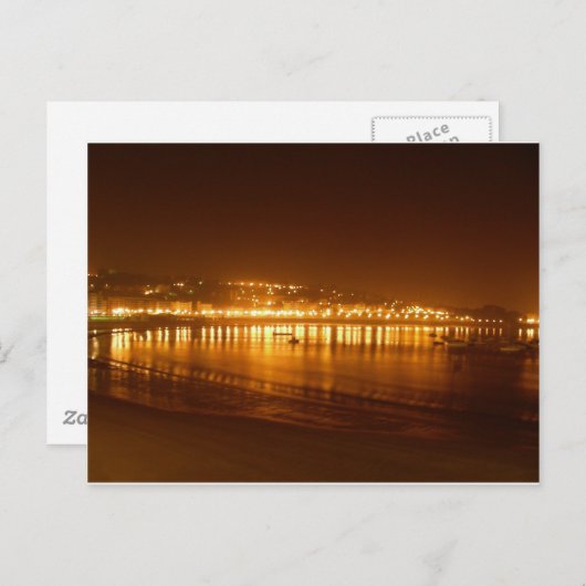 Carte Postale Lumières nocturnes San Sebastian (Devant / Derrière)
