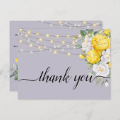 Carte Postale Lumières rustiques Fleur Jaune     Merci   (Devant / Derrière)