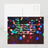 Carte Postale Lumières scintillantes colorées de vacances avec p (Devant / Derrière)