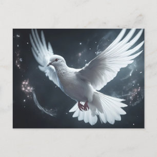 Carte Postale Lumières scintillantes White Peace Dove