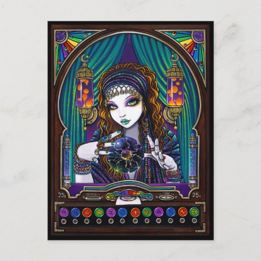 Carte Postale Lumina Bohemian Gypsy Fortune Teller Machine (Devant)