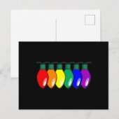 Carte Postale Luminaires de Noël LGBTQ Pride (Devant / Derrière)
