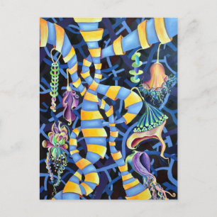 Carte Postale Luminescence Tropical Abstrait