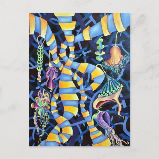 Carte Postale Luminescence Tropical Abstrait (Devant)