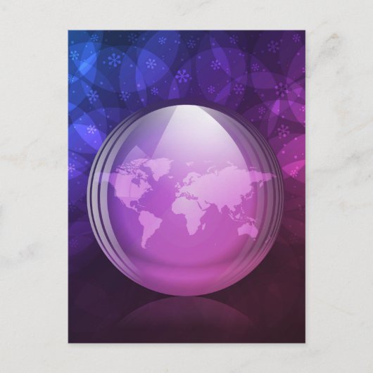 Carte Postale Luminescent neigeux globe (Devant)