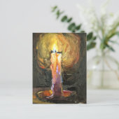 Carte postale lumineuse aux bougies (Debout devant)