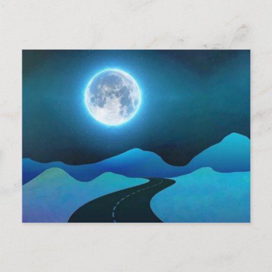 Carte Postale Luminosité de la lune (Devant)