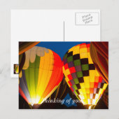 Carte Postale Luminosité des ballons à air chaud (Devant / Derrière)