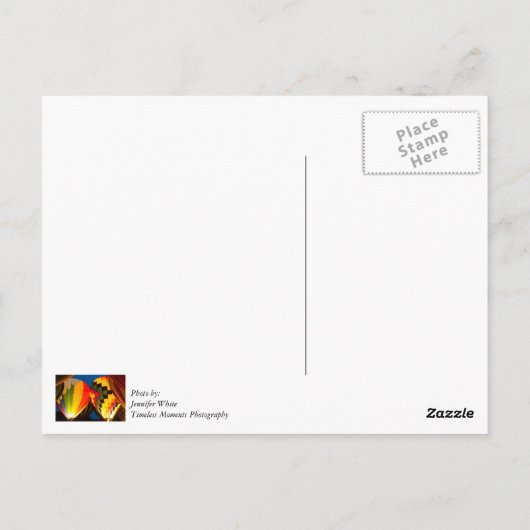 Carte Postale Luminosité des ballons à air chaud (Dos)