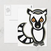 Carte Postale LUNA le LEMUR (Devant / Derrière)