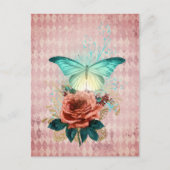 Carte Postale Luna Moth Bouquet Collage (Devant)