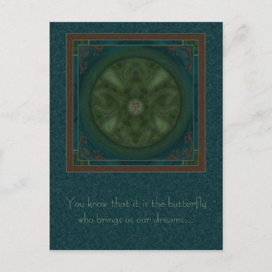 Carte Postale Luna Moth Mandala (Devant)