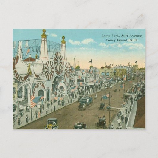 Carte Postale Luna Park Surf Avenue (Devant)