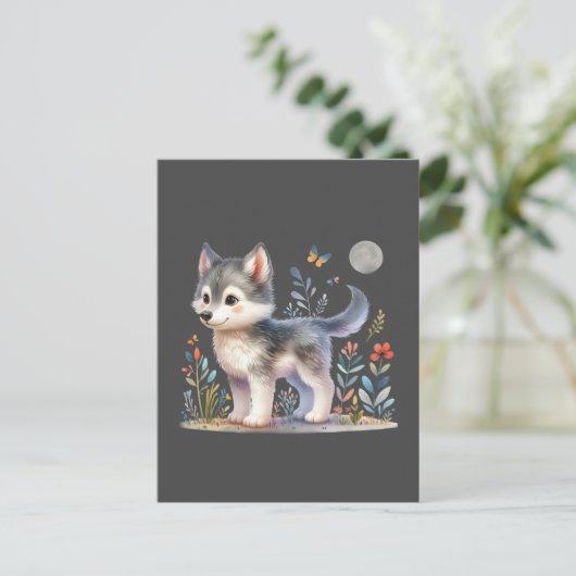 Carte Postale Lunar-Baby Wolf Postcard (Debout devant)