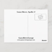 Carte Postale Lunar Rover, Apollo 17 (Dos)
