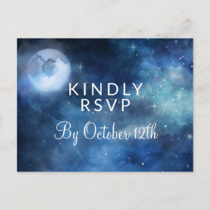 Carte Postale Lunar Sky Pleine lune Stars Mariage Repas Choix RS