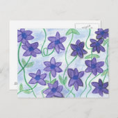 Carte postale lunatique de rivière de Violet-Lis (Devant / Derrière)