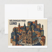 Carte postale Lund Suède (Devant / Derrière)