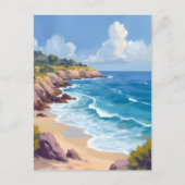 Carte Postale Lundi à Malibu | Plage Cliffs CA Travel (Devant)