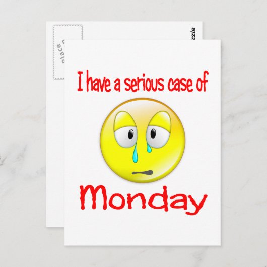 Carte Postale lundi Blues (Devant / Derrière)