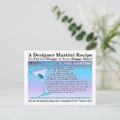 Carte postale lundi Blues Martini Recette (Debout devant)