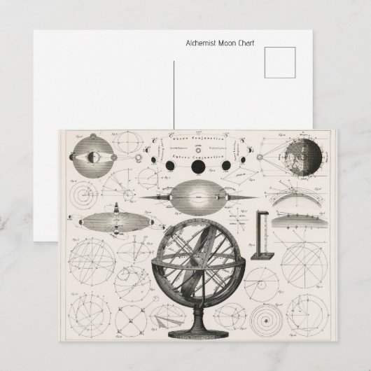 Carte Postale Lune alchimiste céleste (Devant / Derrière)
