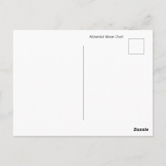 Carte Postale Lune alchimiste céleste (Dos)