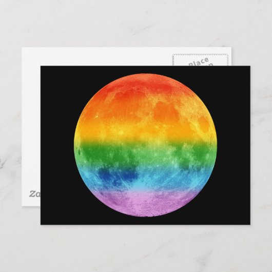 Carte Postale Lune arc-en-ciel (Devant / Derrière)