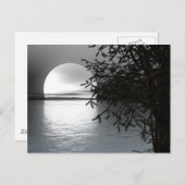 Carte Postale Lune au-dessus de l'eau (Devant / Derrière)