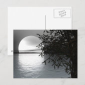 Carte postale Lune au-dessus de l'eau (Devant / Derrière)