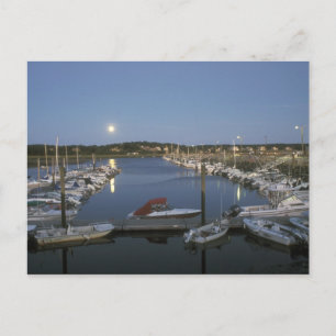 Carte Postale Lune au-dessus de Wellfleet Harbour Cape Cod