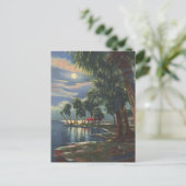 Carte Postale Lune au-dessus des eaux tropicales de Floride (Debout devant)
