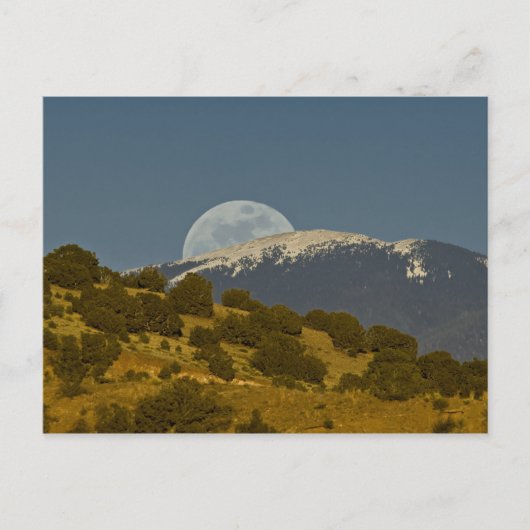 Carte Postale Lune au-dessus des monts Sangre de Cristo, (Devant)