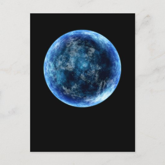 Carte Postale lune bleue (Devant)
