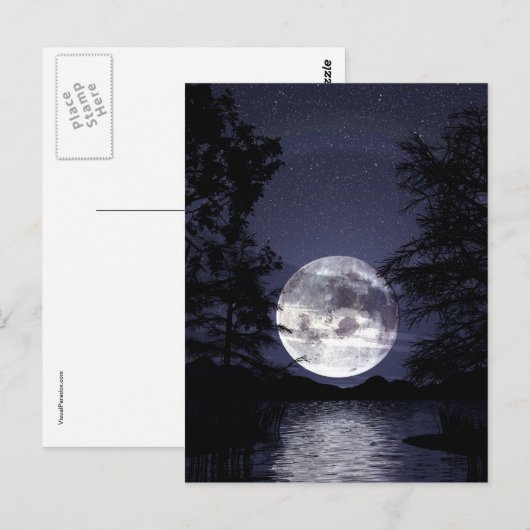 Carte Postale Lune bleue (Devant / Derrière)