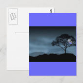 CARTE POSTALE LUNE BLEUE (Devant / Derrière)