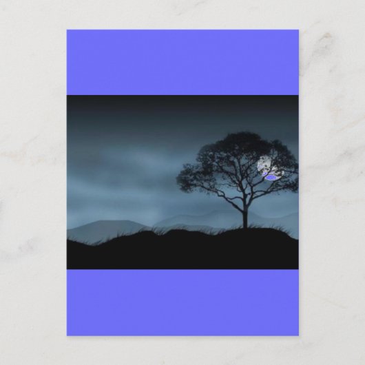 CARTE POSTALE LUNE BLEUE (Devant)