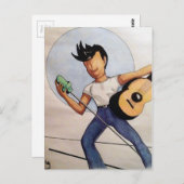 Carte Postale Lune bleue (Devant / Derrière)