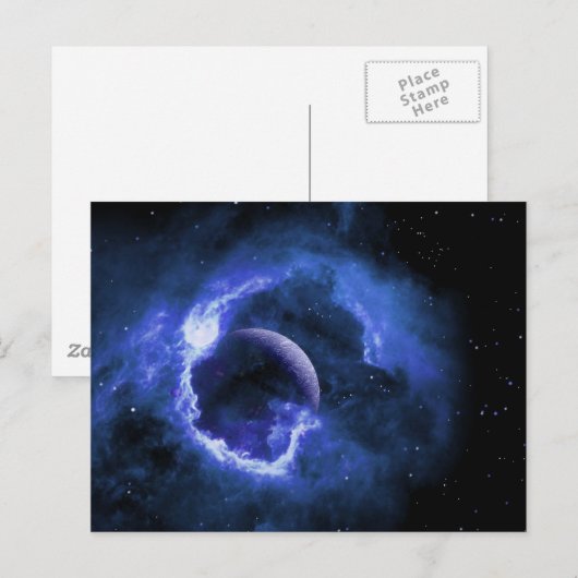 Carte Postale Lune bleue (Devant / Derrière)