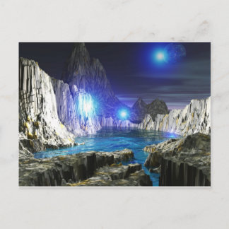 Carte Postale Lune bleue 3D