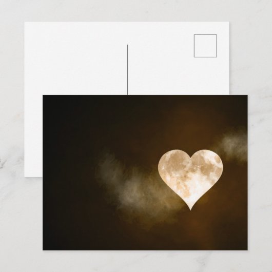 Carte Postale Lune cardiaque complète (Devant / Derrière)
