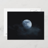 Carte Postale Lune dans les nuages (Devant / Derrière)
