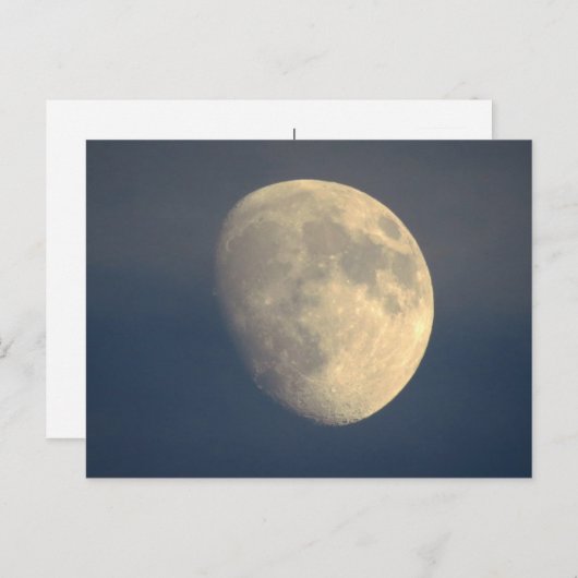 Carte Postale Lune dans une nuit nuageuse (Devant / Derrière)