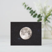 Carte Postale Lune de ciel nocturne de l'espace (Debout devant)